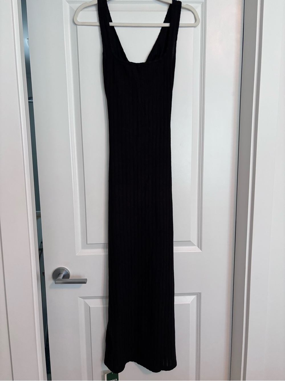 HALARA Black Ribbed Maxi Tank Dress